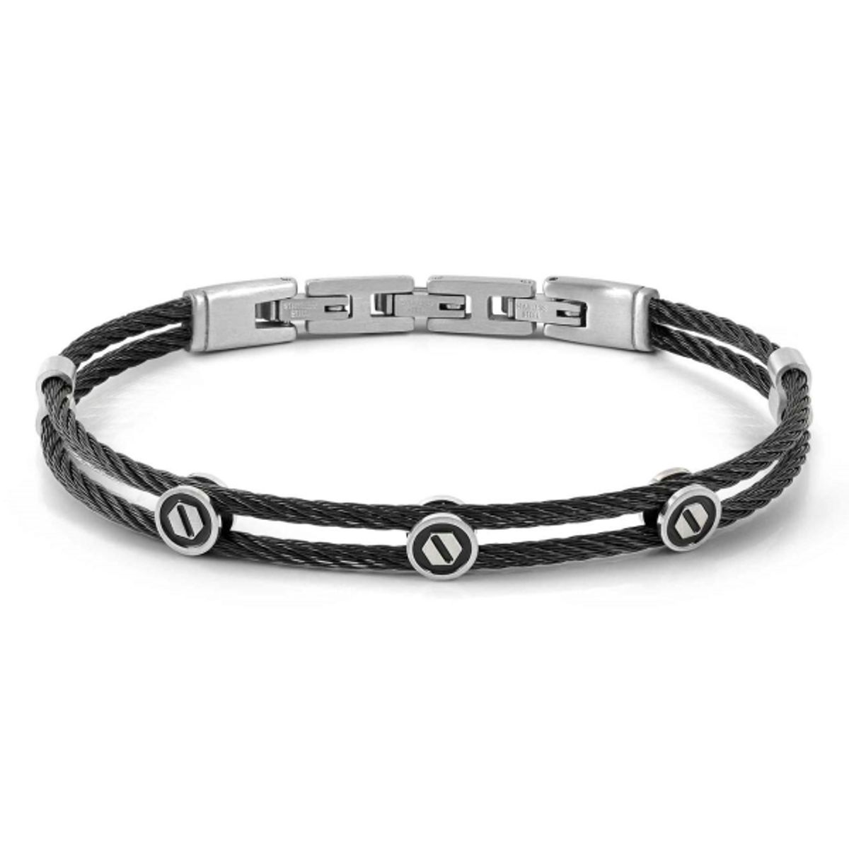 노미네이션(NOMINATION) 팔찌 씨러버 SEALOVER  블랙 colour coated details (SCREW) 135001/032