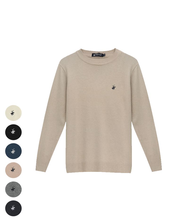 남녀 데일리 베이직 라운드 니트 6Color TS954
