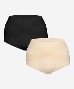 엑스슬림 이중 뱃살 보정 하이웨스트 심리스 팬티