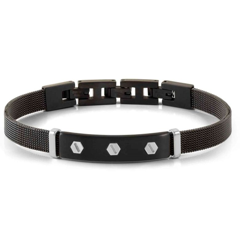 팔찌 씨러버 SEALOVER  새틴 메쉬스트랩 블랙PVD 디테일 (SCREWS) 135004/032