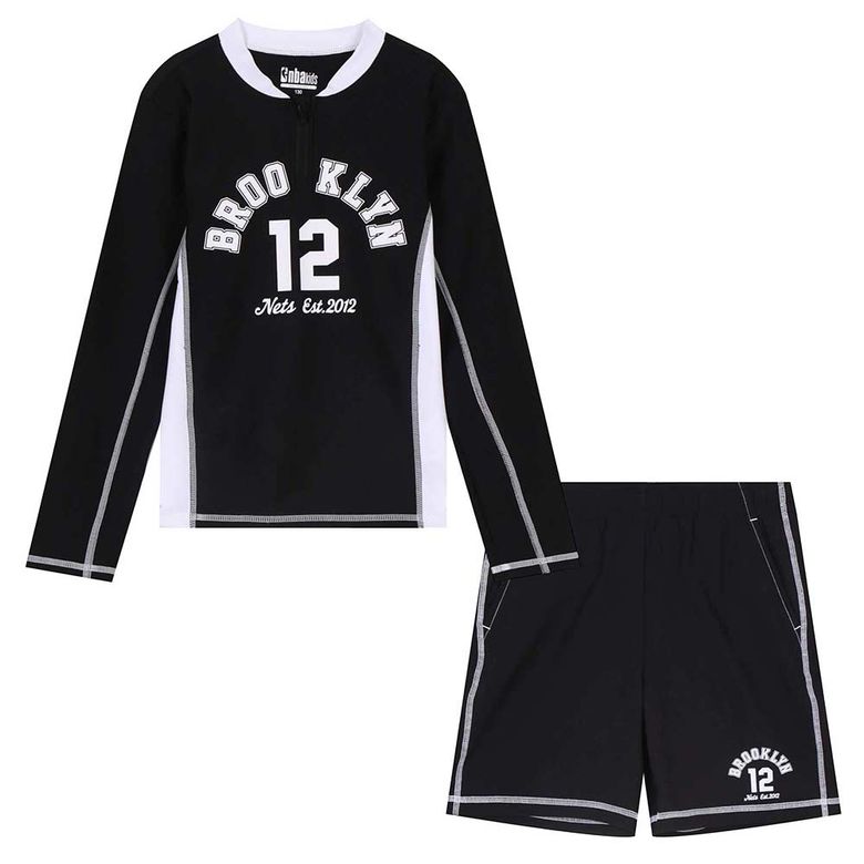 NBA 남아 반집업 래시 세트(K252ST710P) 블랙