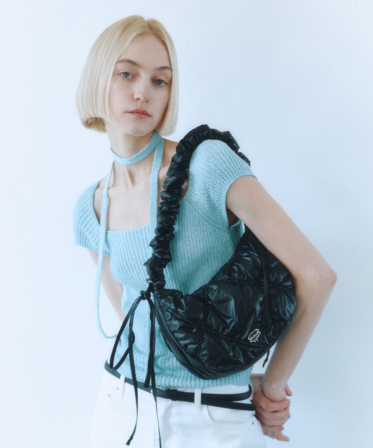 ●Fallett● Clasp shoulder bag black FA2401BG09BK MUSINSA | FALLETT Quilted shoulder bag black