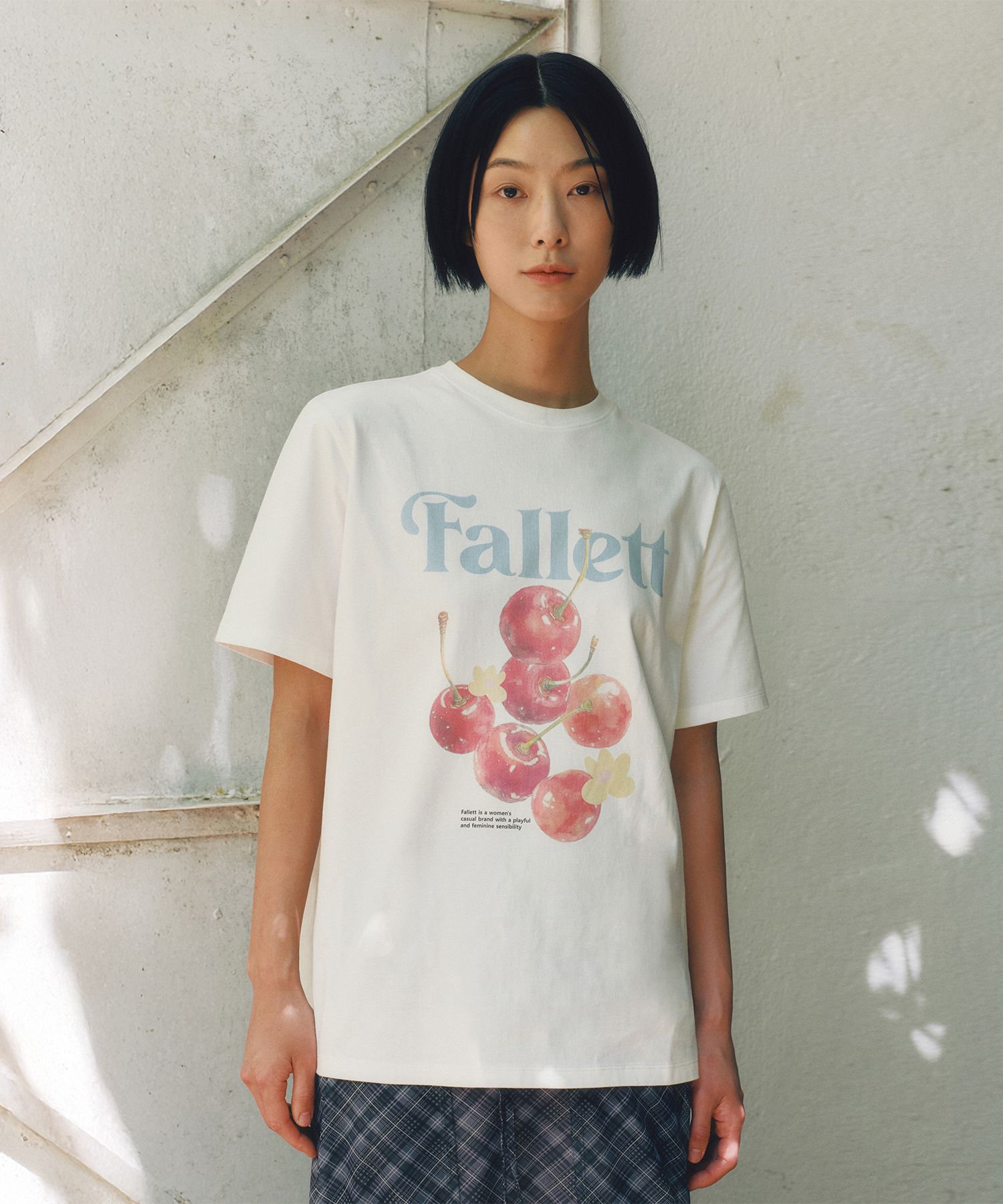 Tシャツ・カットソー FALLETT Cherry Print Overfit Short Sleeve T-shirt 5SH098 MUSINSA公式 | FALLETT Cherry Print Overfit Short Sleeve T