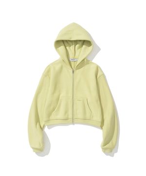 Oversized Sweat Hoodie Zip-Up Yellow