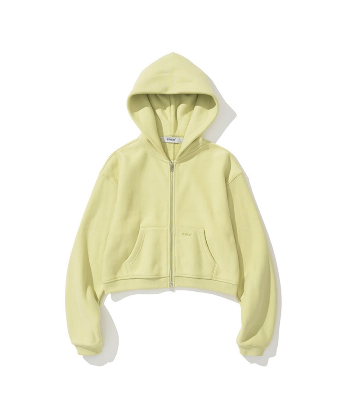 에르에르(ERER) Oversized Sweat Hoodie Zip-Up Yellow