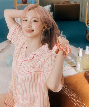 [2SET] 실크핏 러브썸 반팔 커플 잠옷 세트