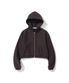 Oversized Sweat Hoodie Zip-Up Brown