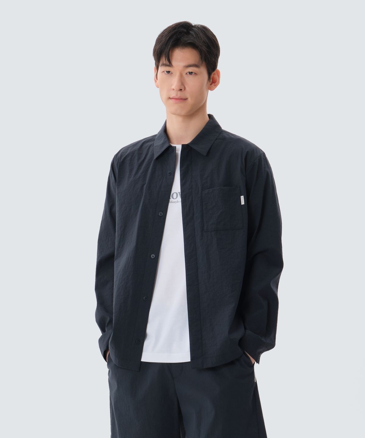 스노우피크 어패럴(SNOWPEAK APPAREL) 미닛 긴팔 셔츠 (S25MMFSH72) Dark Navy