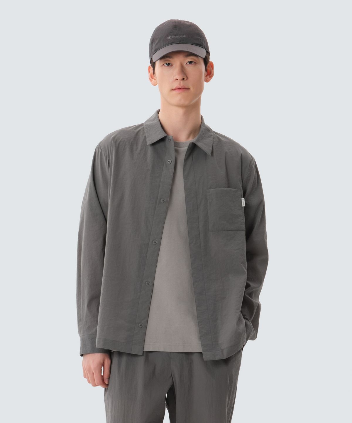 스노우피크 어패럴(SNOWPEAK APPAREL) 미닛 긴팔 셔츠 (S25MMFSH72) Dark Gray
