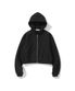 Oversized Sweat Hoodie Zip-Up Black