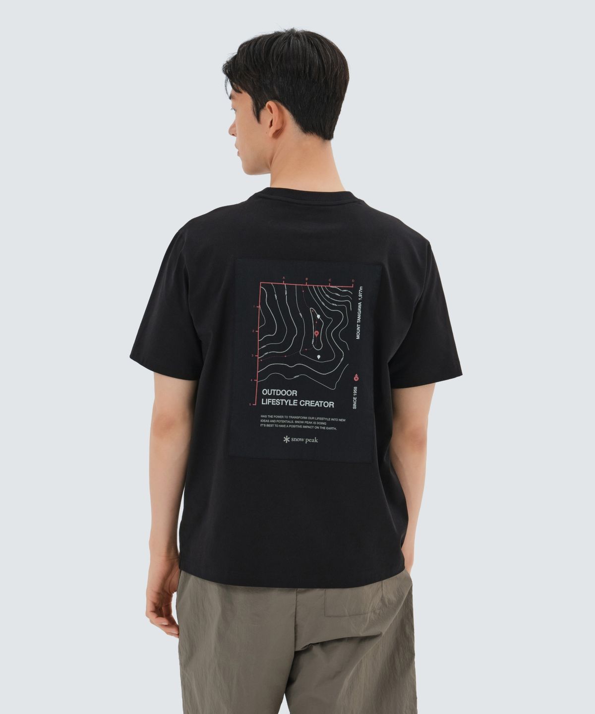 스노우피크 어패럴(SNOWPEAK APPAREL) 에어로쿨 다니가와산 반팔 티셔츠 (S25MMFTS84) Black