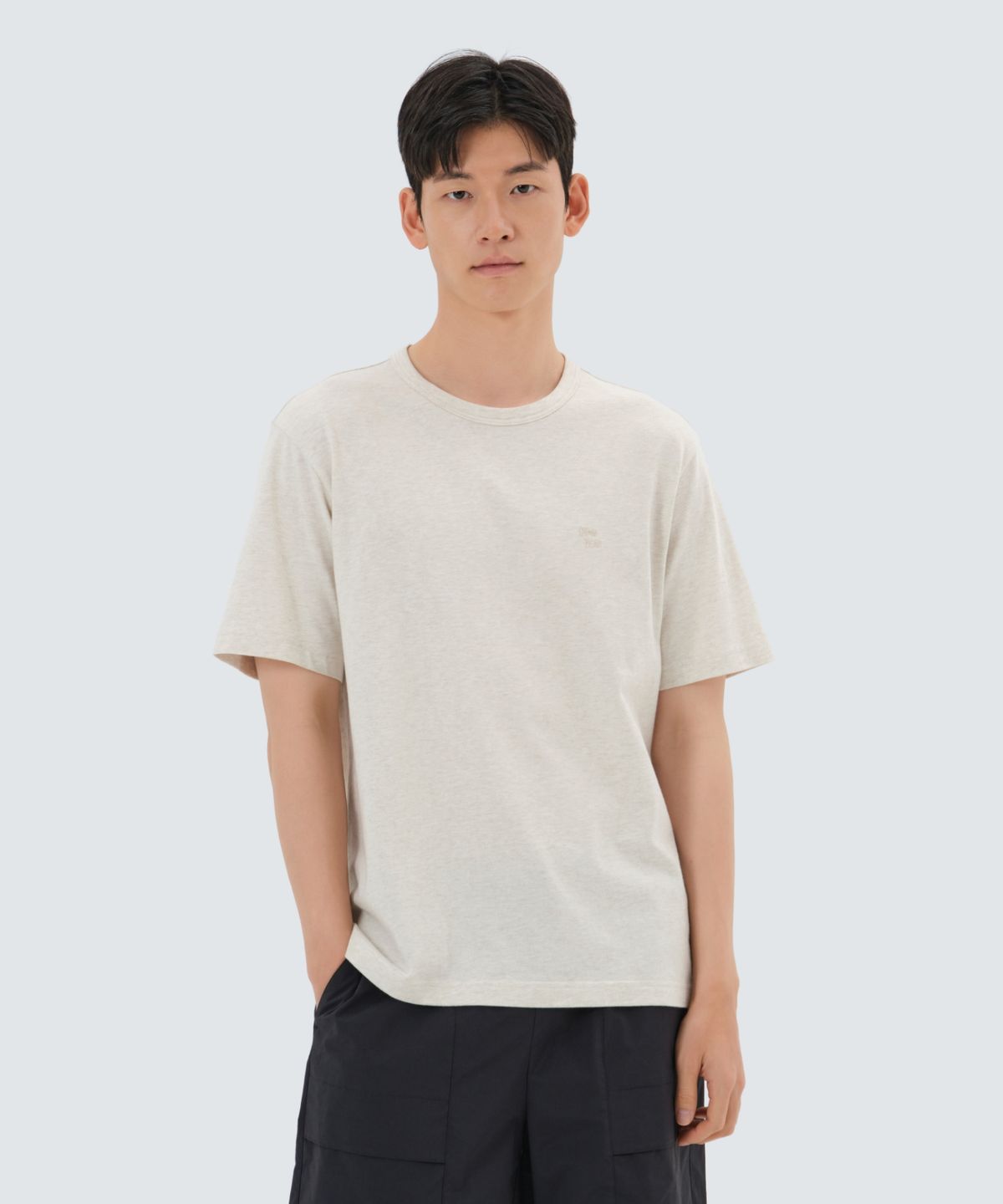 스노우피크 어패럴(SNOWPEAK APPAREL) 멜란지 반팔 티셔츠 (S25MUFTS50) Oatmeal