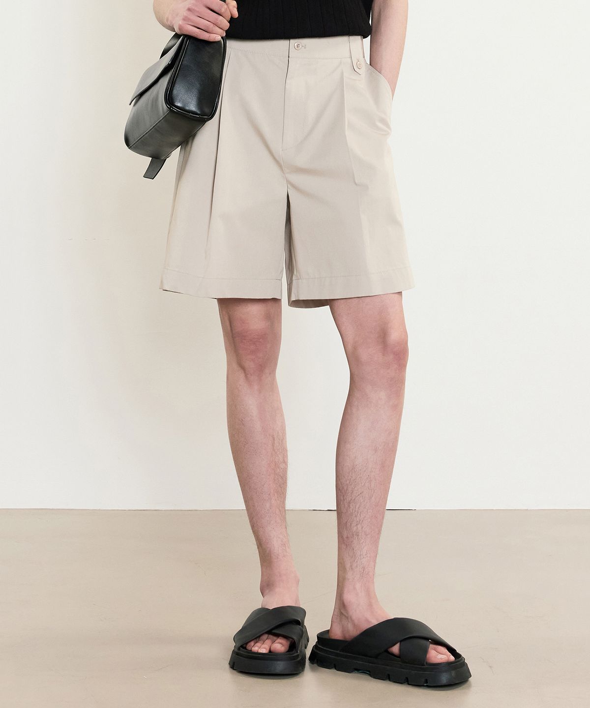 티엔지티(TNGT) Cotton Banding Shorts (Ivory) TNPA5E203IV