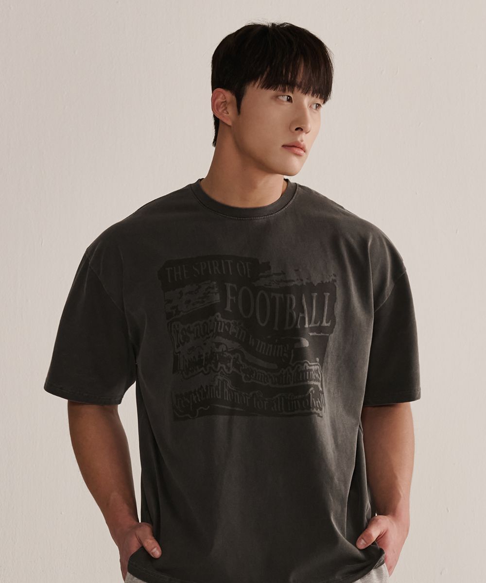 MUSINSA | NINEZ Pigment Spirit Overfit Short Sleeve T-Shirt