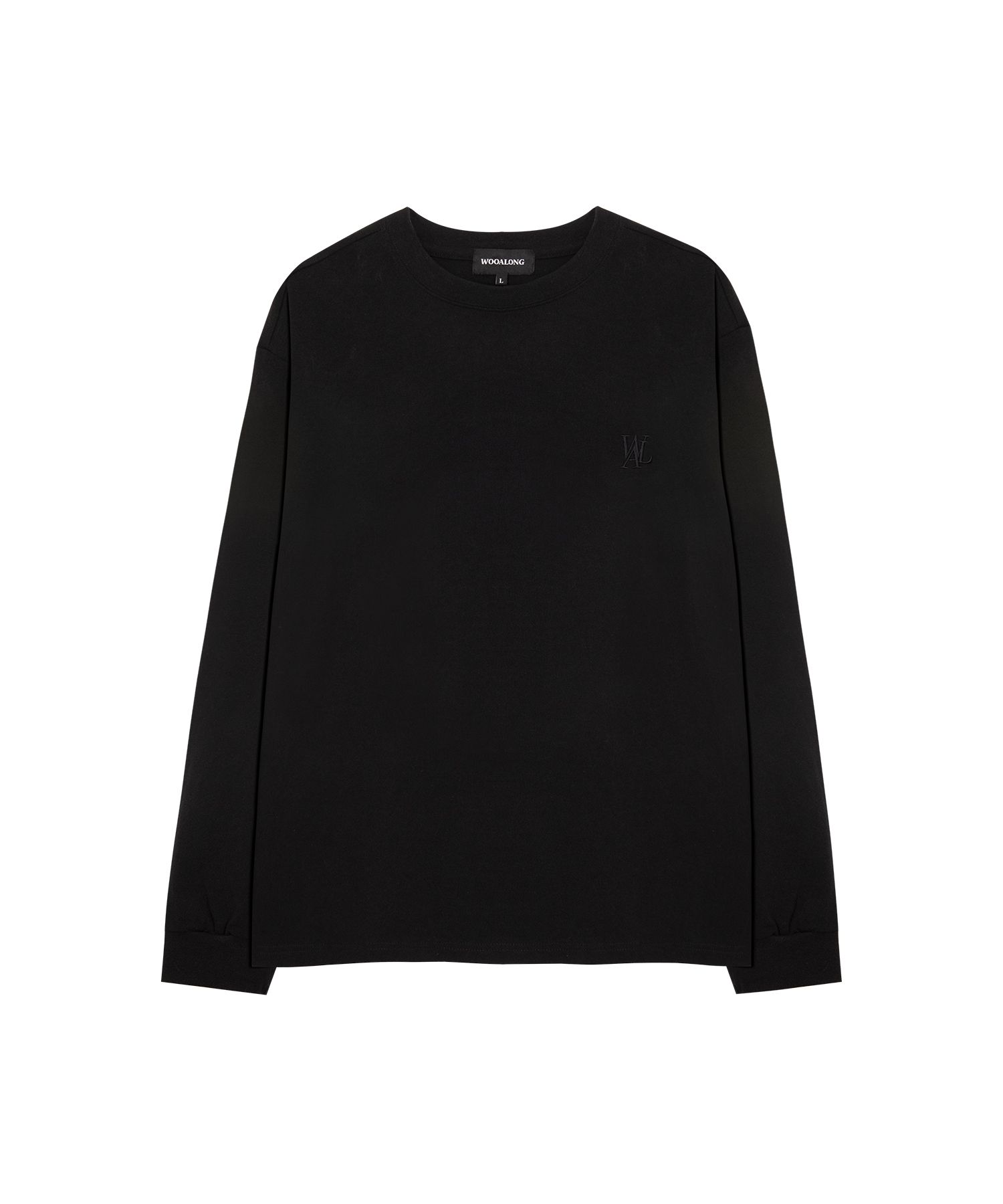 MUSINSA WOOALONG OG Semi-Loose Long T-shirt BLACK - Main Image