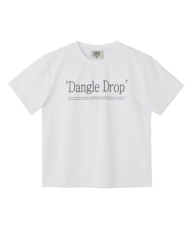 DGDP 타이포 세미크롭 반팔티셔츠 화이트