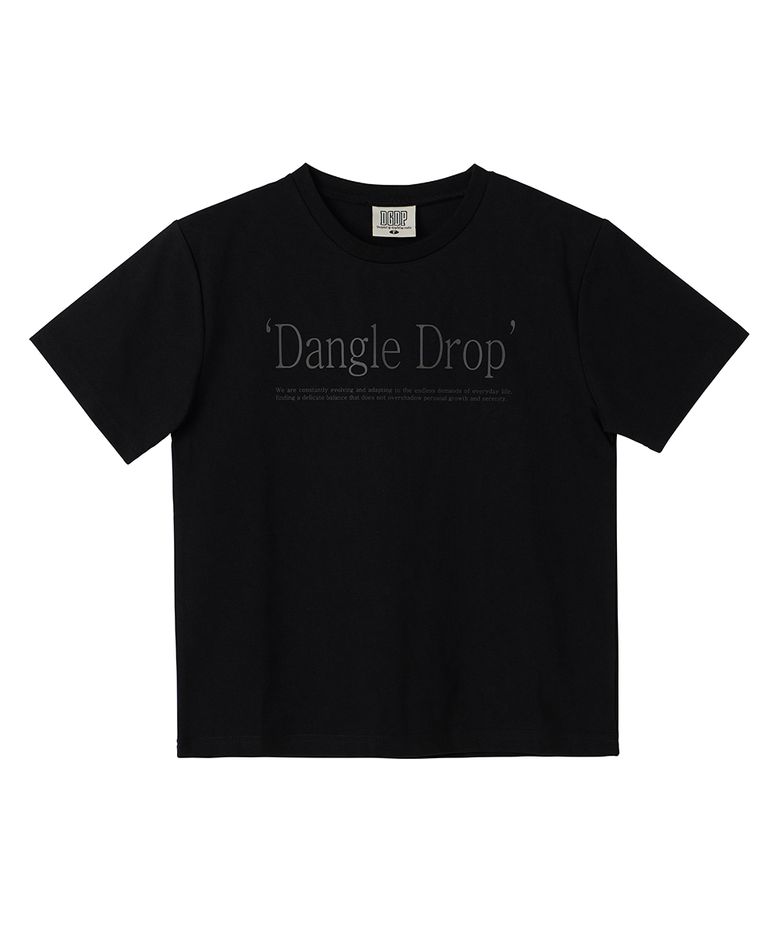 DGDP 타이포 세미크롭 반팔티셔츠 블랙