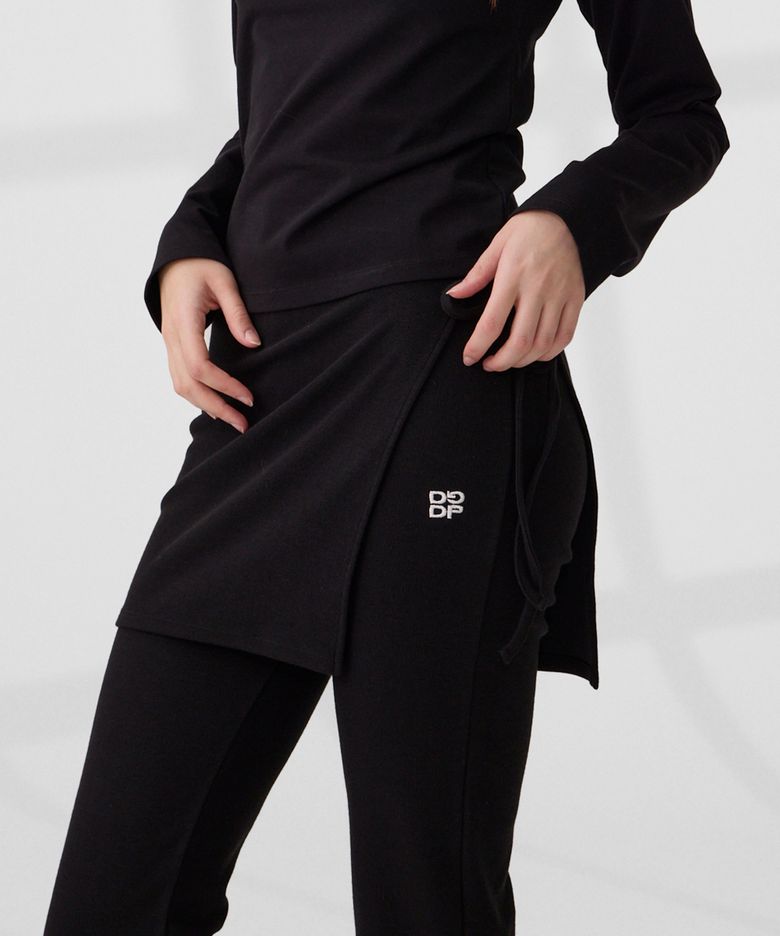 DGDP 레이어드 랩스커트 블랙
