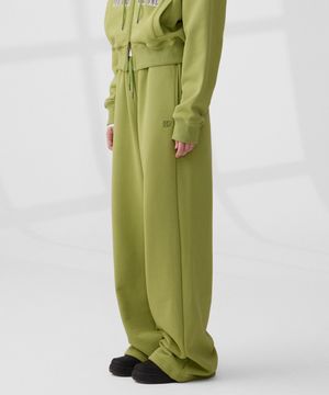 DGDP 레그라인 와이드 스웨트 팬츠 올리브그린