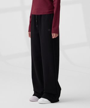 DGDP 레그라인 와이드 스웨트 팬츠 블랙