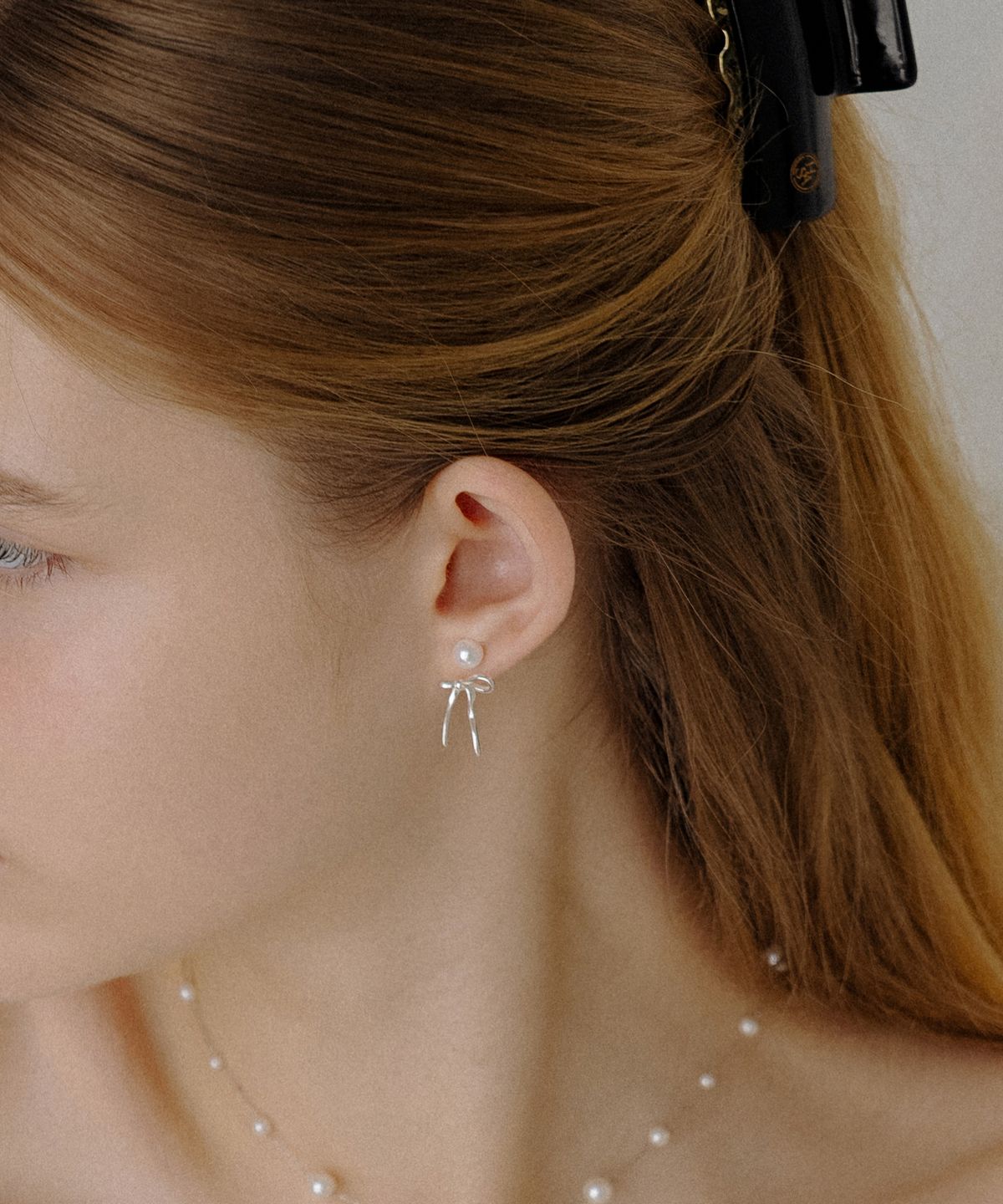 하스(HAS) HLD030 Ribbon hoop earrings
