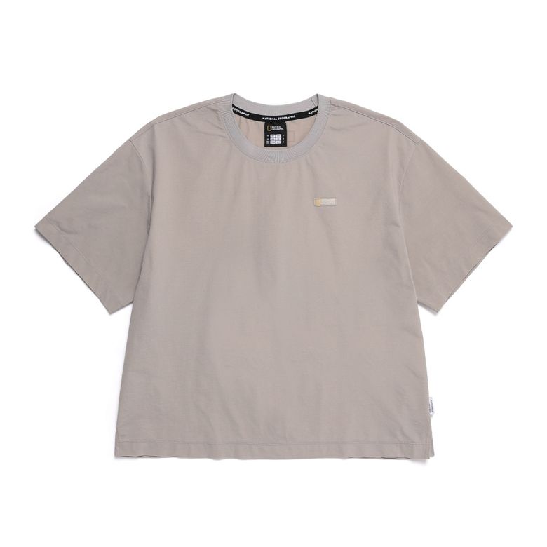 N252WTS190 여성 프로즌에어 세미크롭 반팔티셔츠 MOURNING GREY