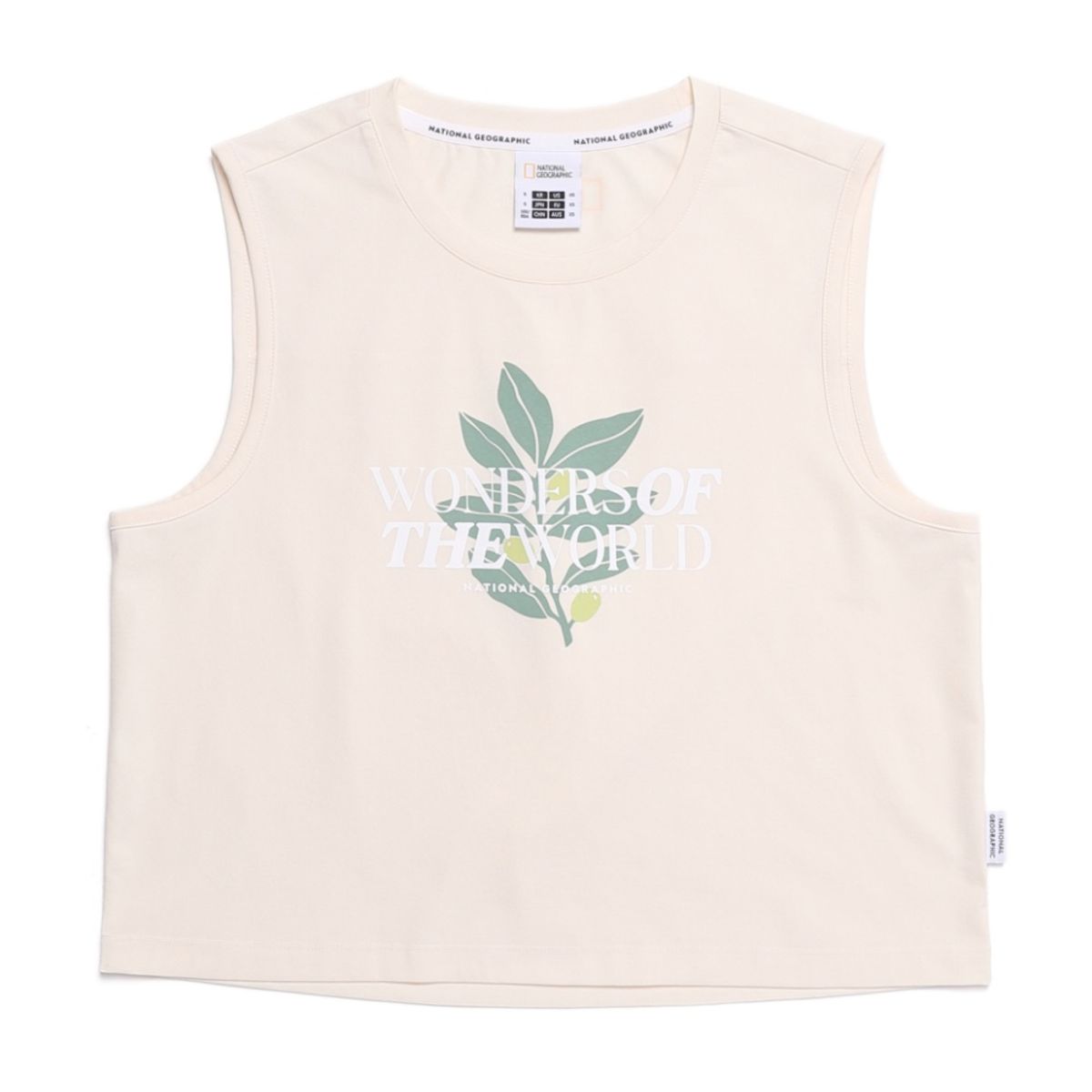 내셔널지오그래픽(NATIONALGEOGRAPHIC) N252WTS040 여성 크로우 COOL MAX 세미크롭 민소매 티셔츠 CRYSTAL BEIGE