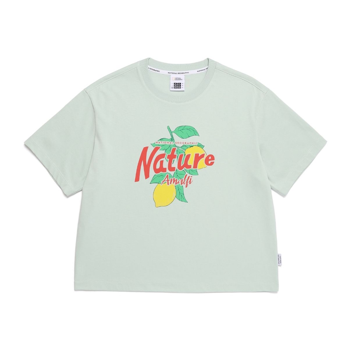 내셔널지오그래픽(NATIONALGEOGRAPHIC) N252WTS020 여성 리젠아스킨 세미크롭 그래픽 반팔 티셔츠 MINT
