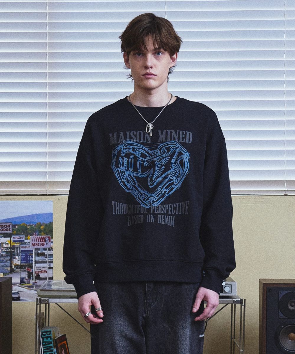 【MAISON MINED】24FW★ DOODLE HEART SWEATSHIRTS MUSINSA | MAISON MINED [5COLOR] DOODLE HEART HOODIE