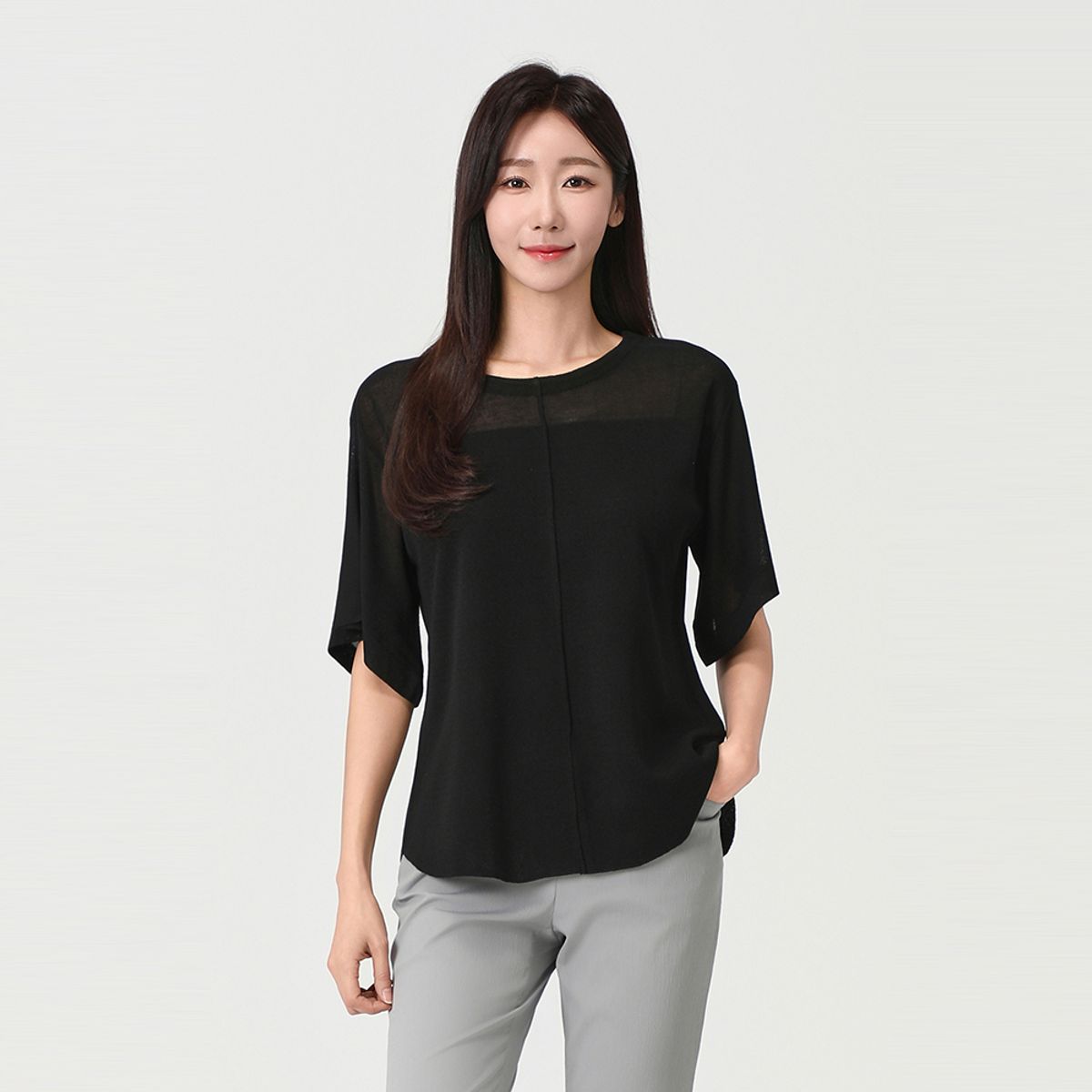 피에이티(PAT) 드랍숄더 라운드 스웨터_1I43303