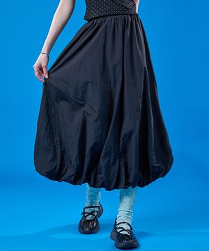 벌룬 쿨링 에어리 바스락 롱스커트 [BLACK] KCL.