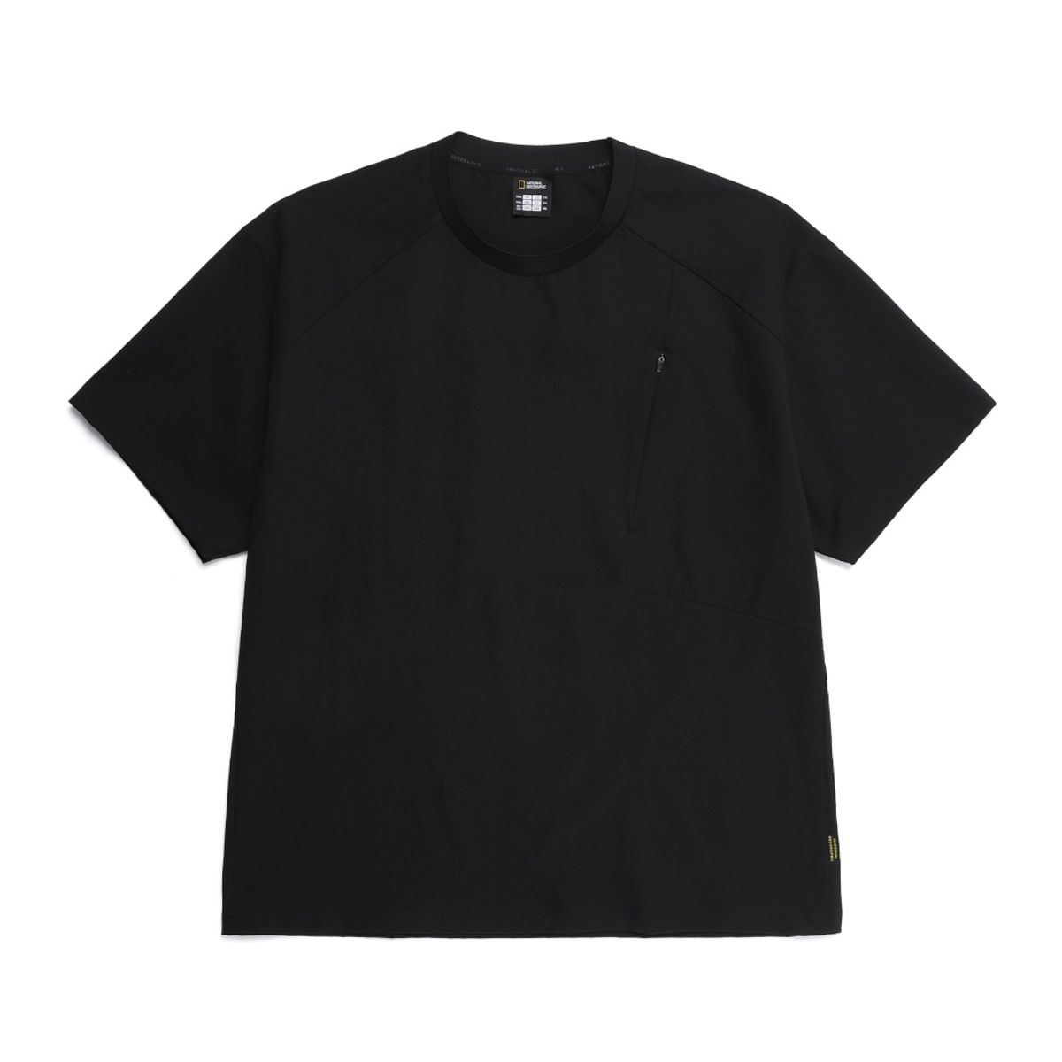 내셔널지오그래픽(NATIONALGEOGRAPHIC) N252MTS850 마이크로 에어도트 세미오버핏 반팔  냉감 티셔츠 CARBON BLACK
