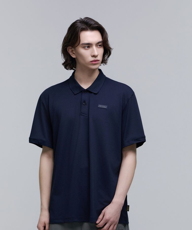N252MPL810 웰라카 냉감 베이직핏 피케 카라티 DEEP SEA NAVY