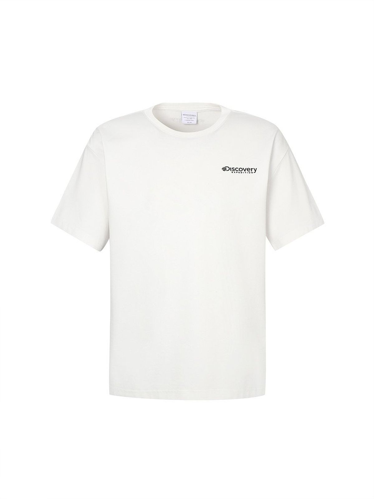 디스커버리 익스페디션(DISCOVERY EXPEDITION) 프레시벤트 워싱 아웃도어씬 백그래픽 반팔티셔츠 (WHITE)