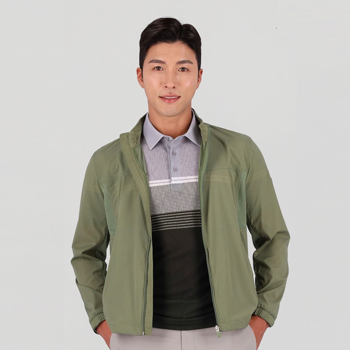 피에이티(PAT) 매쉬 배색 경량 점퍼_1J31335