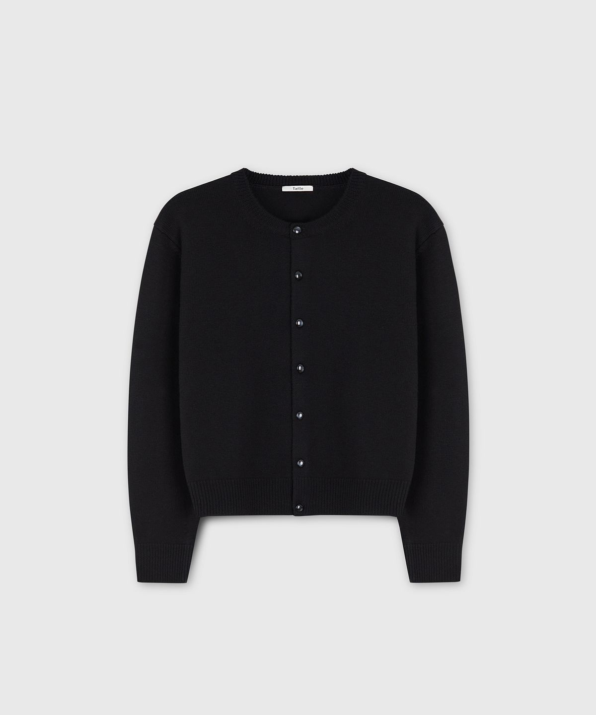 타일레(TAILLE) CASSEL FINE MERINO CARDIGAN BLACK
