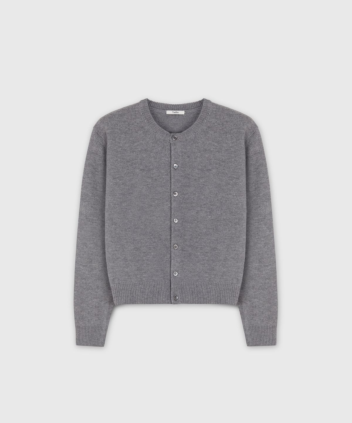 타일레(TAILLE) CASSEL FINE MERINO CARDIGAN MID GREY