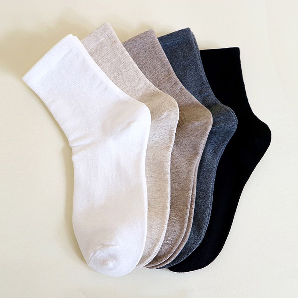 올리비아로렌(OLIVIALAUREN) 여성 무압박 중목양말 5PACK