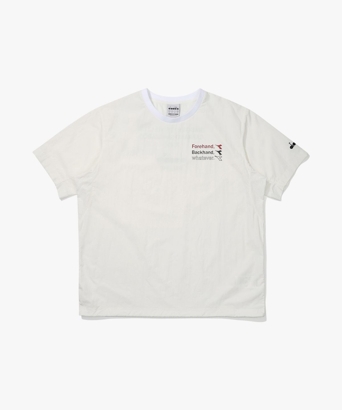 디아도라(diadora) 컴피 라운드 반팔 피스테 OFF WHITE