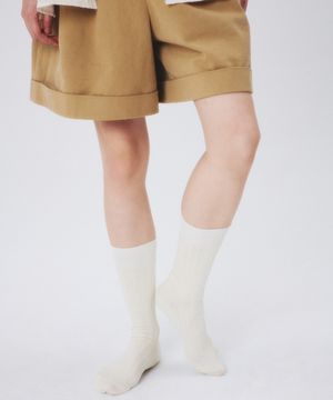 [IHM250325] 실켓 프렌치 삭스 아이보리