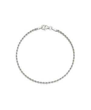 이태리체인 2mm 꼬임 로프 실버 체인 팔찌