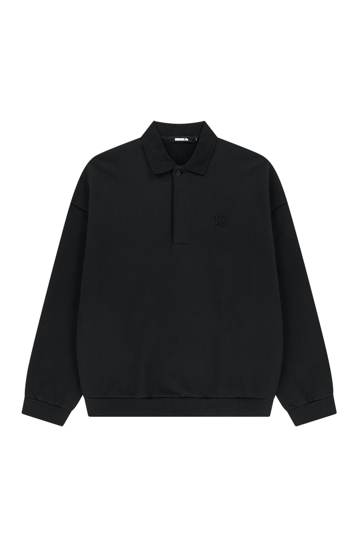 메아(MEA) LOGO POLO SWEATSHIRT [BLACK]