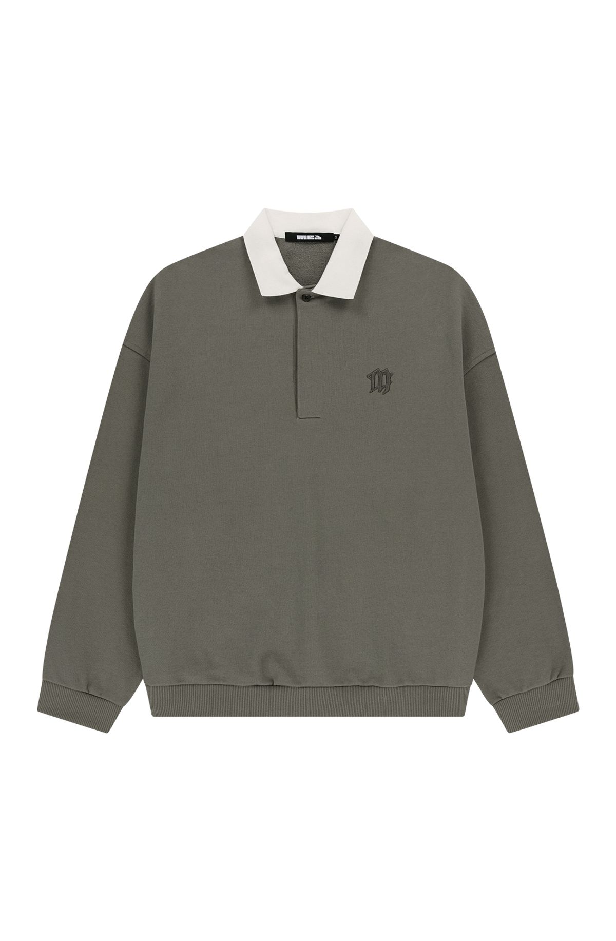 메아(MEA) LOGO POLO SWEATSHIRT [KHAKI]