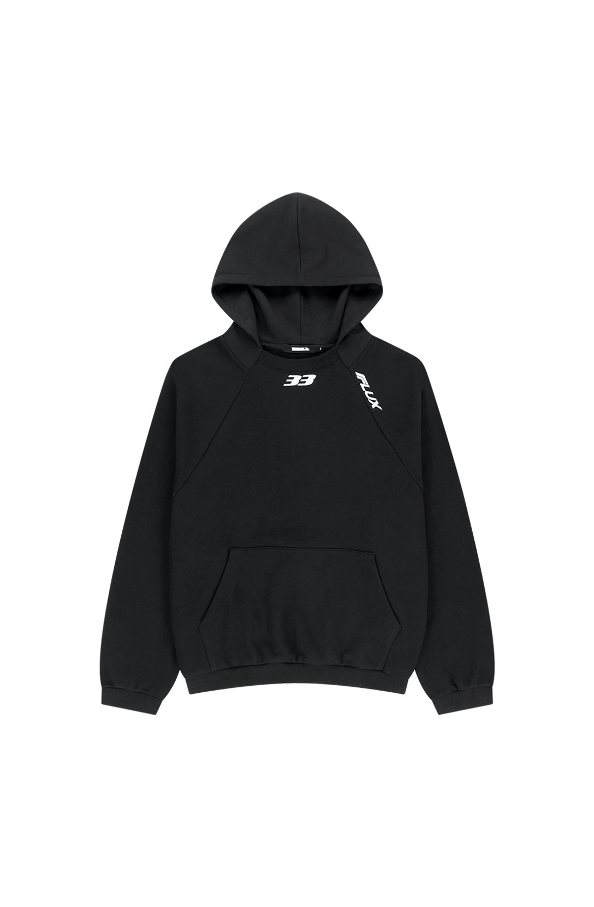 메아(MEA) RAGLAN GRAPHIC HOODIE [BLACK]