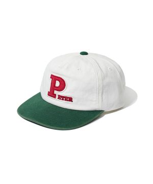 5-PANEL PETER APPLIQUE CAP - WHITE & GREEN