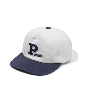 5-PANEL PETER APPLIQUE CAP - WHITE & NAVY