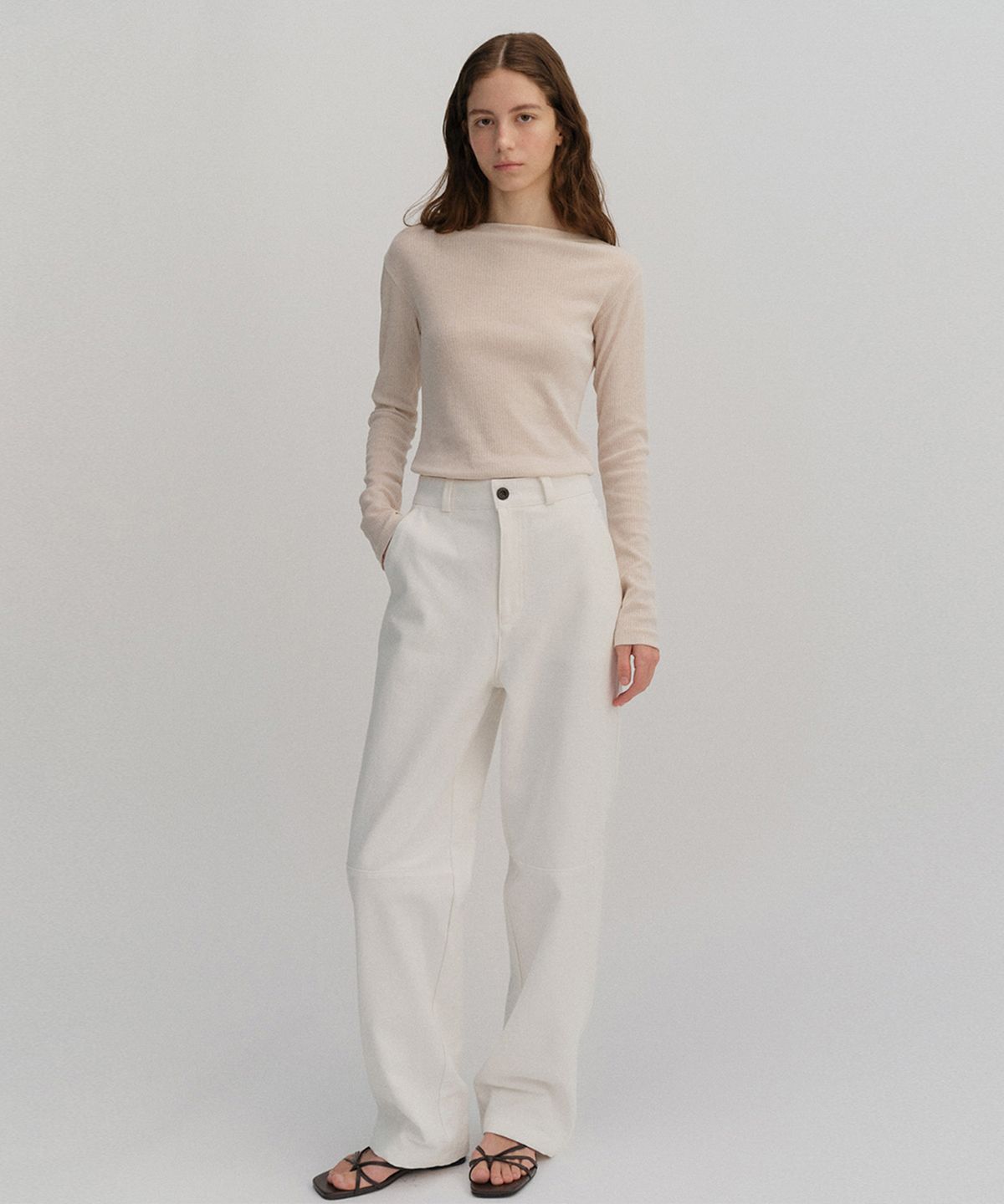 베이오드(BAIE OUD) Oxford cotton pants_ivory