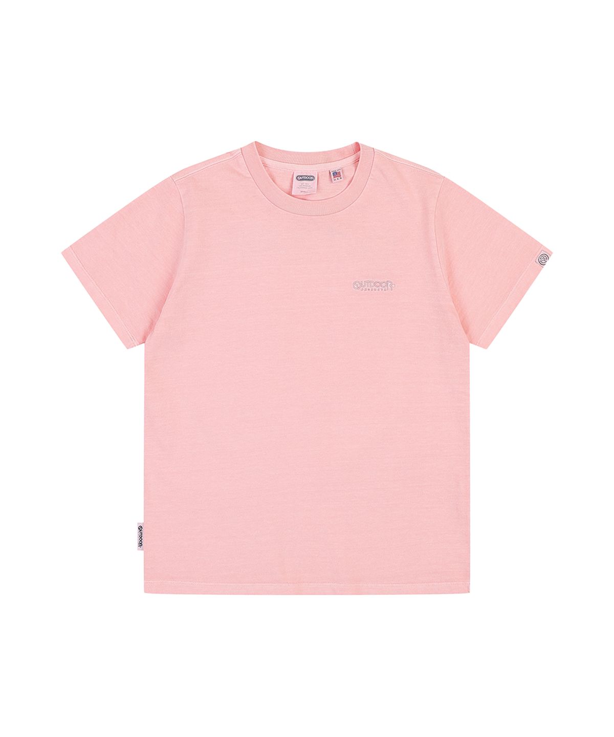 아웃도어 프로덕츠(OUTDOOR PRODUCTS) W CROP CAPSULE LOGO T-SHIRTS (PINK)