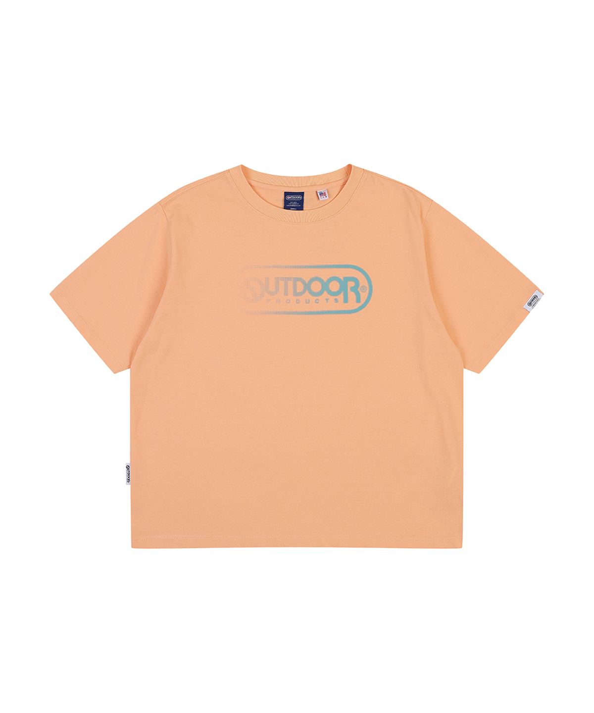 아웃도어 프로덕츠(OUTDOOR PRODUCTS) W OVERSIZED CROP T-SHIRTS (PEACH)