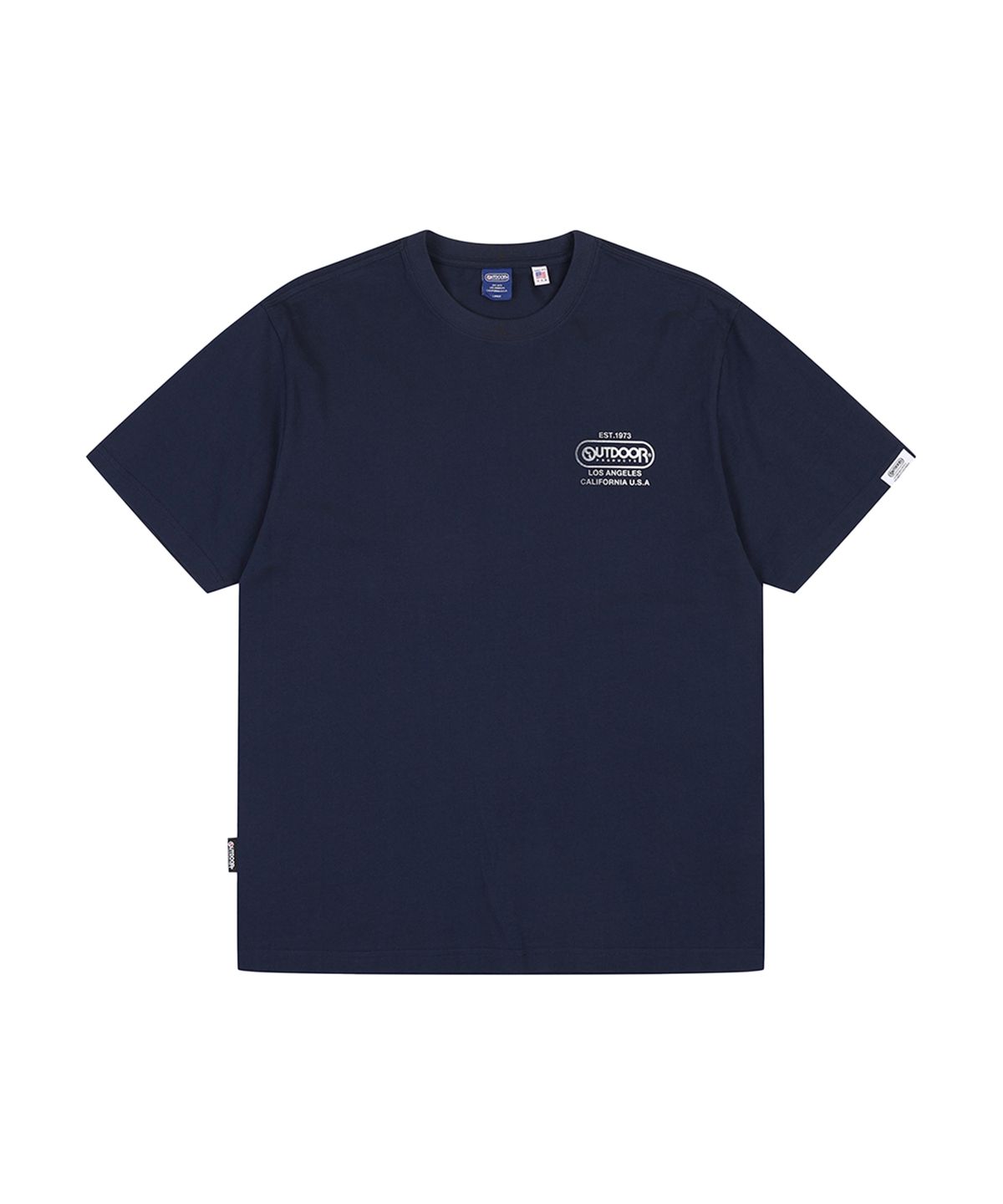 아웃도어 프로덕츠(OUTDOOR PRODUCTS) HALFTONE LOGO T-SHIRTS (NAVY)